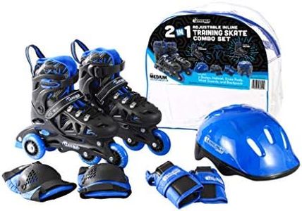 Chicago Skates Training Set Black/Blue MD (1 Little Kid - 4 Big Kid)