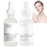 2PCS Hyaluronic Acid 2% + B5,Argireline-Solution 10% Anti Wrinkle Serum,Hyaluronic Acid for Face Hydrated,Hyaluronic Acid Serum to Plump and Smooth,Anti Aging Serum,Argireline-Serum Moisturiser Face