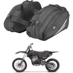 KEMIMOTO Motorcycle Saddlebags Motorcycle Side Bags Pannier Bag Storage Saddlebags with Rain Covers Compatible with Motorcycle Dirt Bike Dual Sport Motorcross Motorbike Racing Mountain Off-Road 20L