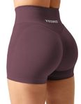 YEOREO Scrunch Workout Shorts Women Butt Lifting 3.5" Seamless V Waist Amplify Shorts Sport Gym Shorts Rose Medium