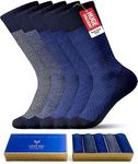 SOCKS BOX Mens Blue Dress Socks, Pr