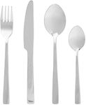 Safdie & Co. Flatware Silverware Cutlery Stainless Steel Utensils Service for 4, Include Knife/Fork/Spoon, 16 Piece Set, Mirror Polished