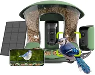 Birdfy 2 Smart Bird Feeder 3 Lenses & 2 Cameras, Dual Angles, Solar-Powered, Wireless Birdwatching, Permanent AI Identify 6000+ Bird Species & Motion Detection, Gift Present