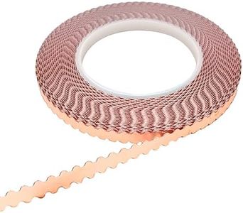 ARTIMUSES Double Edged Scalloped Copper Foil Tape for Stained Glass, DIY Handicrafts, Crafting (Small Scalloped)
