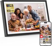 Cason x Frameo- Premium 10.1 inch Digital Photo Frame for Wall & Table,Ultra Smooth Touchscreen IPS LCD 1280x800 |Built in 32 GB| WiFi Enabled Digital Frame via Frameo APP with Slideshow,Auto-Rotate