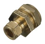 15mm x 12mm Brass Compression Reducing Coupling - Bag of 2
