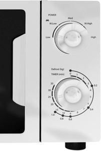 SIA 20L Freestanding Microwave – White, 700W, Analogue Dials