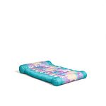 Big Joe Kona Hammock No Inflation Needed Pool Lounger with Headrest, Tropical Hibiscus Aqua Double Sided Mesh, 4ft Big