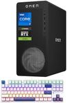 HP OMEN 16L i7 RTX 4060 Gaming Desktop, Intel i7-14700F(Beats i9-12900F), NVIDIA RTX 4060, 32GB DDR5 RAM, 1TB SSD, DP, RJ-45, Wi-Fi 6, Bundle with Machenike K500B-B87 Gaming Keyboard