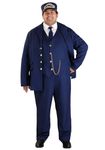 North Pole Train Conductor Plus Size Adult Fancy Dress Costume 3X