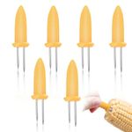 6 Pcs Corn Holders, Corn on The Cob Skewers Holders, BBQ Corn Skewers, Corn on The Cob Holder, Stainless Steel BBQ Skewers, for Home Kitchen, Barbecue, Picnic