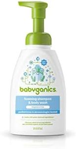 Babyganics Baby Shampoo + Body Wash Pump Bottle, Fragrance Free, Non-Allergenic and Tear-Free, 16 Fl Oz, Packaging May Vary