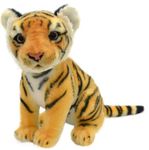 Tickles Siberian Jungle Tiger Soft Stuffed Animal Plush Toy for Kids Birthday Gifts Car (Color: Yellow & Black Size: 30 Cm)