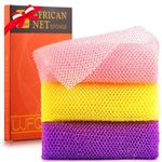 DC 2 Pieces African Net Sponge Cloth, Exfoliating Body Scrubber, Back Scrubber For Shower Bath, Body Scrub Exfoliator,Exfoliating Washcloth Rags for Women & Men Bathing Accessories,Great for Daily Use