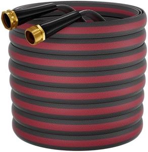 Haeteir 100ft Non-Expanding Garden Hose with 8-Layer Latex Core, Lightweight & Kink-Free, Flexible Heavy Duty Water Hose for Lawn, Yard, Car Washing (3/4" Solid Brass Fittings, Crush-Resistant)