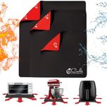 Cooks Innovations: Original 3 Pack Kitchen Countertop Appliance Sliders Mat - Scratch Protecting & Heat Resistant Easy Moving Slider Mats for Countertop Appliances - Coffee Maker, Air Fryer, Blender