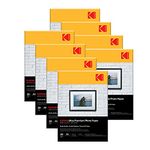 Kodak 270 GSM A4 Glossy Photo Paper – Waterproof, Pack of 8 x 20 sheets, Compatible with all Inkjet Printers