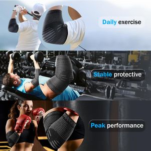 POWERLIX Elbow Support Brace, Black, Large – Compression Sleeve