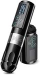 Ambition Vibe Tattoo Machine Rotary Cartridge Battery Pen with Extra 2400mAh Touch Buttons LED Digital Display Wireless Power Brushless Motor Equipment Supply for Professional Artists and Beginners