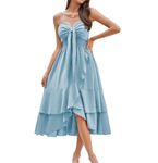 GRACE KARIN Women Spring SummerSweetheart Neck Sleeveless Cocktail Party Dress Casual Strap Sleeveless Dress Light Blue S