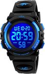 V2A Kids Led 5Atm Waterproof Digital Sports Casual Watch For Boys And Girls (Blue, Resin)