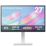 LG 27US550-W 27" 4K (3840x2160) UHD Ultrafine IPS Computer Monitor with HDR10, DCI-P3 90%, Pivot, Swivel & Height Adjustable Stand, 3-Side Borderless Design, White