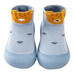 Baby Girls Boys First Walking Shoes Anti Slip Slippers Barefoot Shoes Toddler Infant Non Slip Sole Shoes (Blue Tiger,12-18Moth)