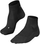 FALKE Women's RU4 Endurance Light Short Running Socks, Quarter Length, Medium Cushion, Breathable Quick Dry, Lyocell, Black (Black-Mix 3010), 8-9, 1 Pair