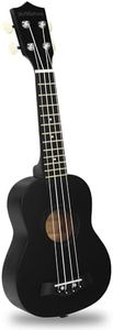 WelWinforee Ukulele 21" - Beginner Soprano Ukulele for Kids, Tenor and Concert Ukuleles, Left-Handed Players - Perfect Beginner Ukulele (Black)