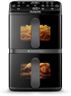 Philips 4000 Series Stacked Dual Basket Airfryer 10L – RapidAir Technology, Sync Finish, 2 Meals at Once, 45% Less Countertop Space, PFAS-Free Ceramic Coating, Easy View Windows (NA460/09)