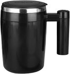 SDYGDB 380ml Self Stirring Mug Rechargeable Auto Magnetic Coffee Mug with Stir Bar Electric Stainless Steel Self Mixing Coffee Cup Suitable for Home Office Coffee Milk Cocoa Hot Chocolate(Black)