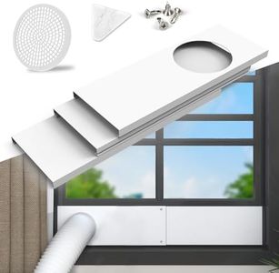 Flamorrow Portable Air Conditioner Window Seal Plates Kit for 5.9" Diameter Exhaust Hose, Universal Portable AC Window Vent Kit for Sliding & Hung Windows, Adjustable Length Sealing Panels Up to 47"