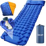 Self Inflating Camping Mat,Waterproof Sleeping Pad with Foot Pump,Double-Sided Color Camping Air Mattress with Pillow,Portable Inflating Mattress Camping Suitable for Outdoor Backpack Hiking