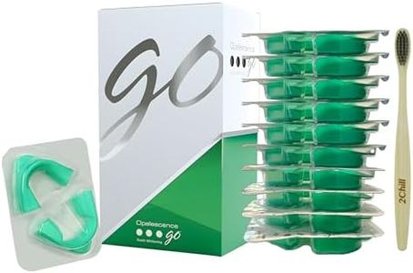 Opalescence Go 15% Mint - Prefilled Teeth Whitening Trays - 15% Hydrogen Peroxide - (10 Treatments) Made by Ultradent Products. Teeth Whitening Kit -Mint - Includes 2Chill Toothbrush 5194-1T