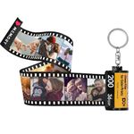 Personalised Keychain with Photo 10/15/20 Pcs, Colorful Picture and Text Custom Camera Roll Film Keyring Christmas Holiday Birthday for Woman Dad Mom