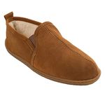 Minnetonka Pile Lined Romeo Slipper, Men's Open Back Slippers, Brown, 11 UK (45 EU)