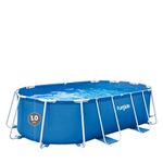 "Funsicle 4.24m (13'11"") Oval Activity Pool, Outdoor Above Ground Swimming Pool, Strong metal frame Pool Ideal for 6 to 7 people, Measures 4.24m x 2.5m x 1m - Blue"