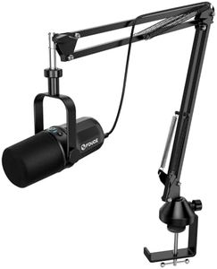 FDUCE SL40+ Dynamic Podcast Microphone,USB/XLR Microphone kit for Streaming&Gaming,Boom Arm Stand Mic,Built-in Headphone Output,Mute Button,gain Button