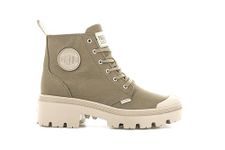 Palladium, PALLABASE TWILL, Boots female, Green, 6.5 UK