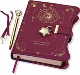 Hoci Poci Diary with Lock and Keys for Girls Gift Ideas, 360 Kraft Pages Journal for Women, B6 Refillable Notebook for Writing with Pen and Bookmark (Astro Red)