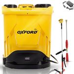 Tomahawk Oxford® DOB-2008 20L Battery Operated Agricultural Sprayer | Double Motor, Dual Switch | 12V 12Ah Battery | Heavy-Duty Electric Sprayer with Long Lance & 4 Nozzles