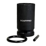 SCAFFPRO 21mm Scaffolding Impact Socket 1/2" with O-Ring & Pin Scaffolders Deep Scaffold Socket Chrome Molybdenum Steel Engineered 6 Sided Fitment Provides a Secure Grip