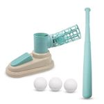 Baseball Pitcher for Kids -(Random Color) (3 Balls, and 1 Pitching Unit) Unbreakable Base Ball Game with 3 Balls, Retractable Bat for Outdoor Batting Practice Set