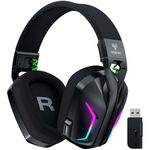 WESEARY 7.1 Wireless Gaming Headsets for PS5, PS4, PC, Switch, Mac, Stereo Bluetooth Gaming Headphones with 50mm Drivers, 2.4GHz USB Gamer Headphones with Crystal-Clear Mic, 50Hr Battery, Cool RGB