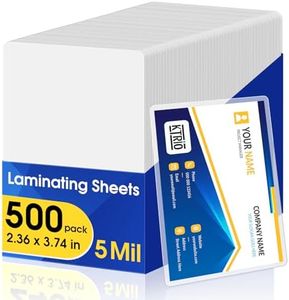 KTRIO 500 Pack Thermal Laminating Pouches 5 Mil, Hold 2 x 3.5 in Business Card Laminating Paper for Laminator, Clear Card Lamination Pouches Protection 2.36 x 3.74 in,ID Badge,Name Tag,Office & School