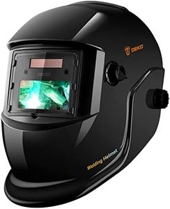 DEKOPRO Welding Helmet Auto Darkening Welder Mask True Color Welding Helmets Solar Power Caretas Soldar (Black)
