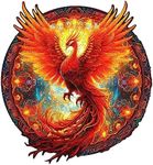 KAAYEE Wooden Jigsaw Puzzles-Wooden Puzzle Adult Unique Shape Advanced Phoenix Wooden Jigsaw Puzzle for Adult, Family Puzzles 11.8 * 10.9in 200pcs