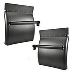 BHTOP Quarter Fenders for Semi Truck, 24" x 24" Black Poly, Tube Bracket and Mounting Hardware Included, Right Left, Plastic Quarter Fender Kit Set