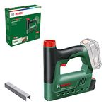 Bosch Home and Garden Cordless Stapler/Staple Gun UniversalTacker 18V-14 (Stapling in Soft and Hard Wood; for Staples and Nails; Bottom Fire; 18 Volt System; 1000 Fine Wire Staples; Without Battery)