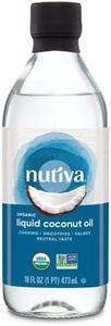 Nutiva Organic Liquid Fractionated Coconut Oil, 16 Ounces - USDA Organic, Non-GMO, Non-BPA, Vegan, Keto, Paleo, Use for Cooking or Moisturizer for Skin, Massage and Hair